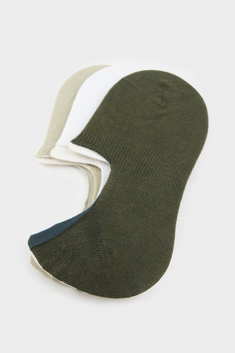 DeFacto Green Woman Woman Basic 3 piece Cotton Babet Socks Casual - Image 5